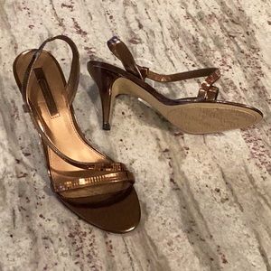 Bronze strappy heels, size9